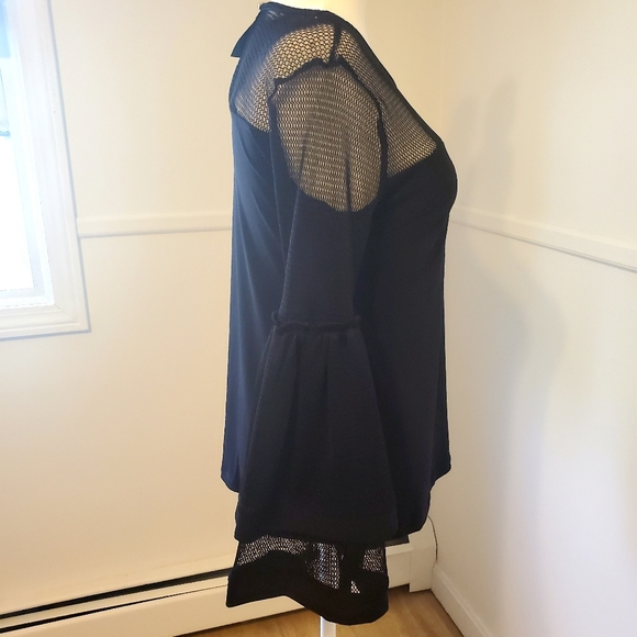 Thalia Sodi tiered long sleeve mesh top - Picture 3 of 10